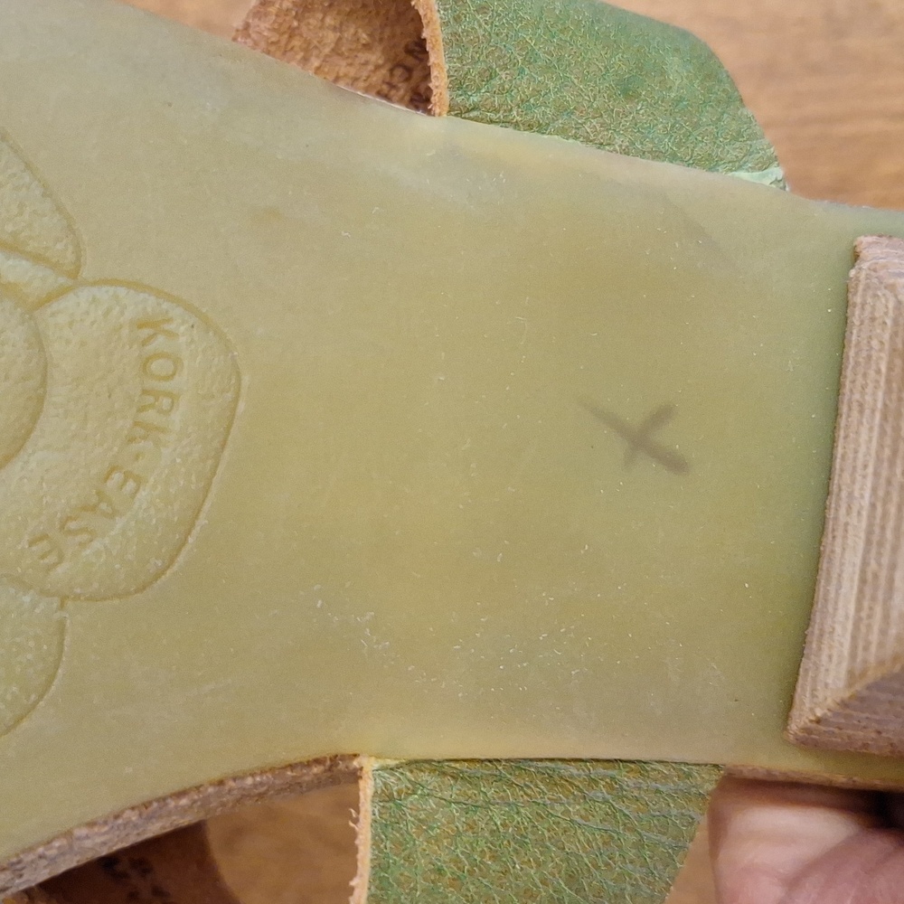 Kork-Ease Green Leather Sandals - Picture 8 of 16